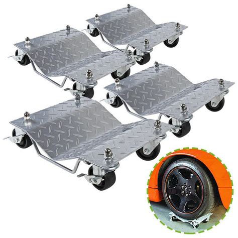 4 Piece 1500lbs Per Dolly Tire Wheel Dollie Dolly Heavy Duty Vehicle Car Auto Ebay