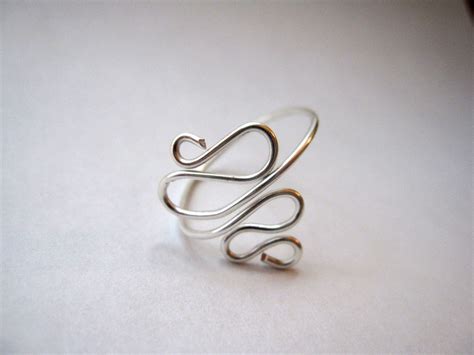 Silver Wire Ring Etsy In 2021 Silver Wire Rings Handmade Wire