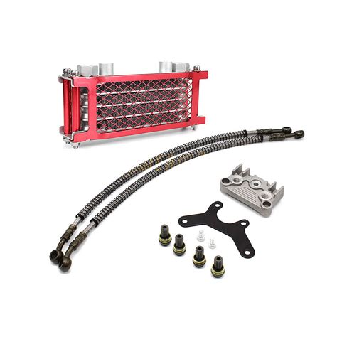 complete 4 line red oil cooler for 125 to 150cc