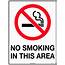 No Smoking In This Area  Uniform Safety Signs