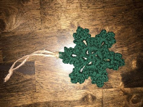 Crochet Snowflake Ornaments Etsy