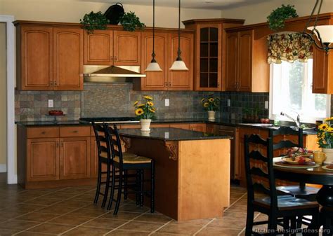 Will black cabinets make the kitchen look tinier? Pictures of Kitchens - Traditional - Medium Wood Cabinets ...