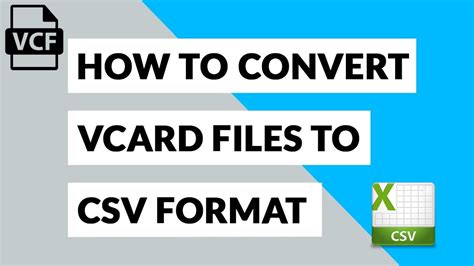 Convert Vcard Vcf To Csv Excel In Bulk Stepwise Guide