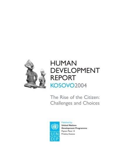 Human Development Report Undp Kosovo United Nations