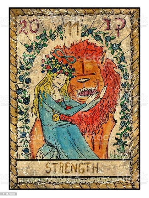 Maybe you would like to learn more about one of these? The Old Tarot Card Strength Stock Illustration - Download Image Now - iStock