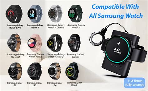 Watch Charger For Samsung Portable Watch Charger 1800mAh Compatible