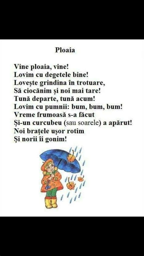 Pin By Andreea Popa Saplacan On Poezii și Cantece Rhymes For Kids