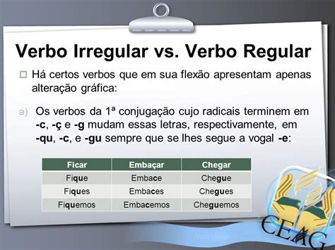 Exemplos De Verbos Regulares E Irregulares Em Portugues Novo Exemplo