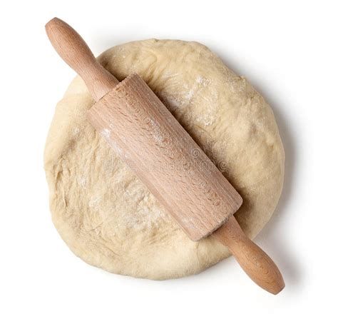 Fresh Raw Dough And Rolling Pin Stock Photo Image Of Diet Prepare