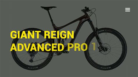 Giant Reign Advanced Pro 1 Rosewoodblack 2021 Top Bike Review Youtube