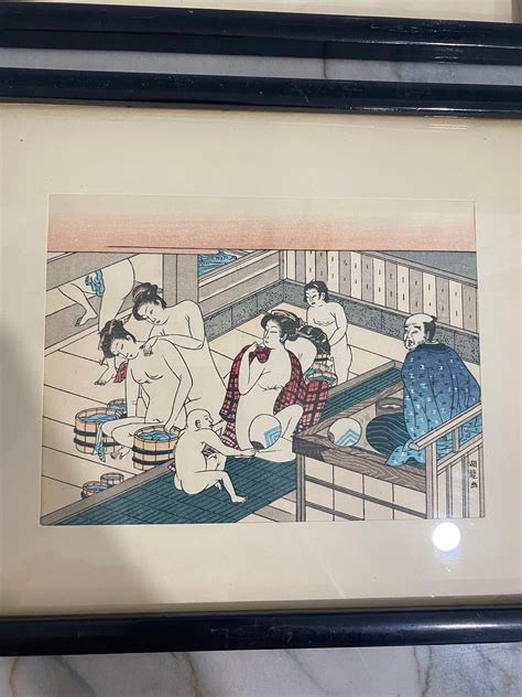isoda koryusai vintage japanese prints nude bathhouse prints etsy