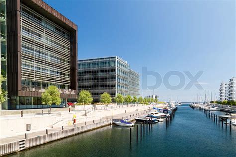 Marina And Office Buildings Stock Image Colourbox