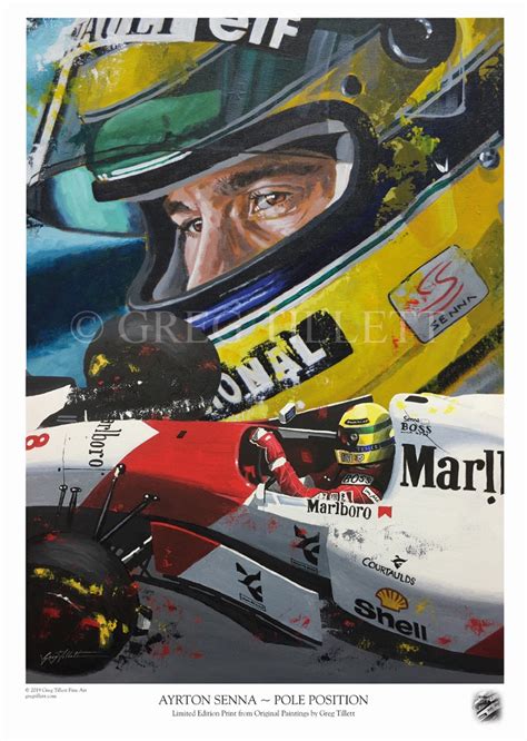 Ayrton Senna Limited Edition Art Print Poster Signed And Etsy