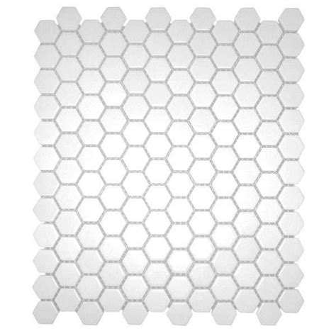 Roca Cc Mosaics White Glazed 1x1 Hexagon Mosaic 12x12and A Wide