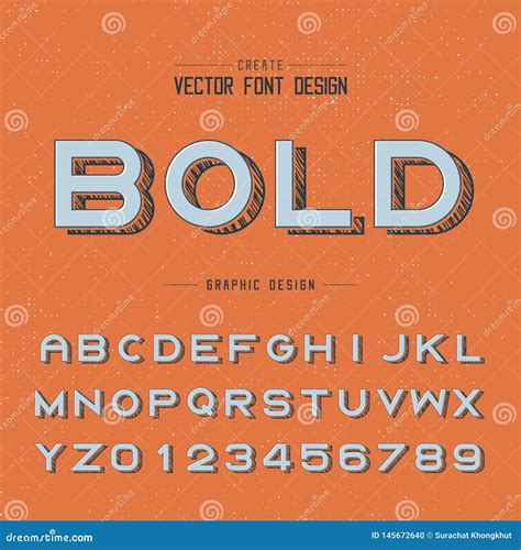 Vintage Font And Alphabet Vector Writing Bold Typeface Letter And