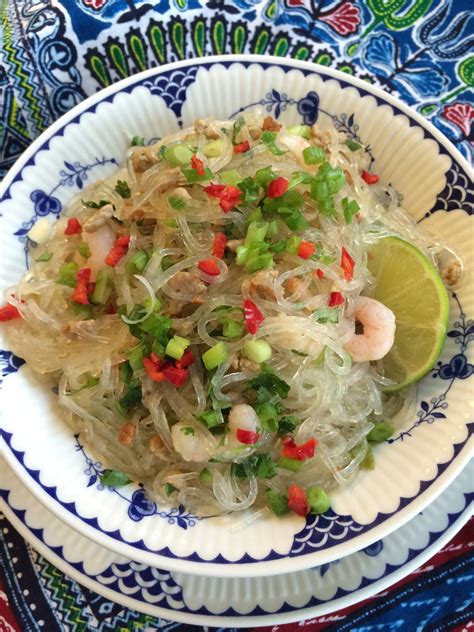 Thai Glass Noodle Salad With Crispy Pork And Shrimp