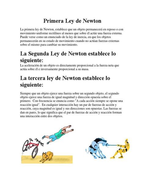 Primera Ley De Newton