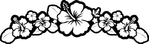Download Flower Black And White Hibiscus Black And White Clipart - Border Flower Black And White ...
