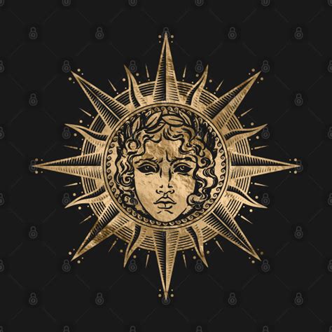 At the drinking parties held on olympus, apollo accompanied the muses on his cithara, while the young goddesses led the dance. Golden Apollo Sun God Symbol - Apollo - T-Shirt | TeePublic