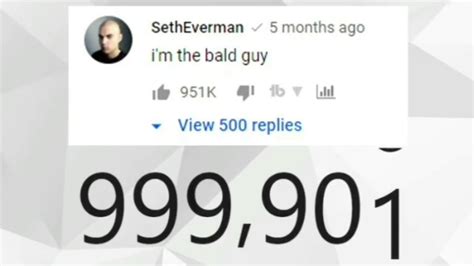 First Comment To Hit 1 Million Likes On Youtube Last 100 Likes Youtube