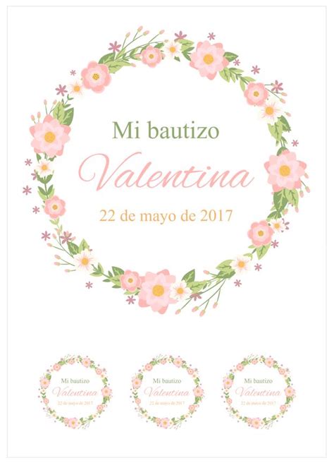 Ver Producto Modelo Nº 833 Bautizo Flores Rosas Tarta Invitacion