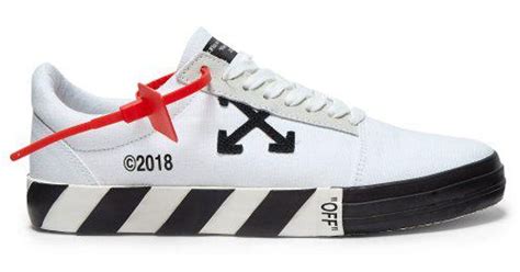 Off White Co Virgil Abloh Vulc Low Top Canvas Trainers In White For