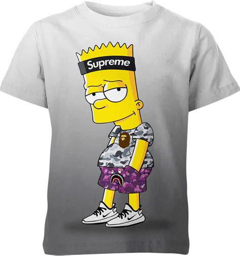 Bart Simpson Supreme Bape The Simpsons Shirt Mezene Store