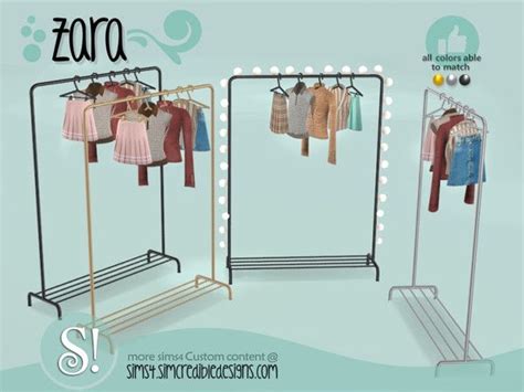 Simcredibles Zara Clothes Rack Sims 4 Bedroom Sims 4 Cc Furniture