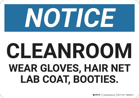 Cleanroom Signs Creative Safety Supply