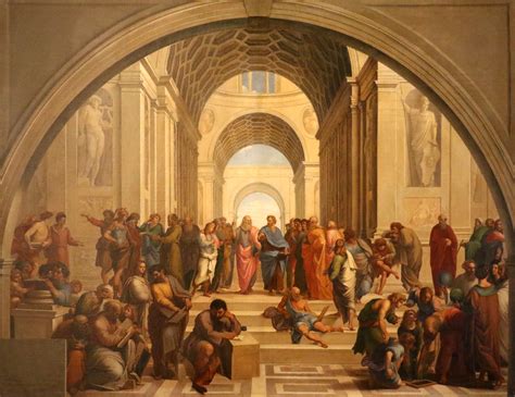 La scuola di atene è un dipinto autografo di raffaello realizzato con tecnica ad affresco nella stanza della segnatura (vaticano) fra il 1509 ed il 1511 misura 772 cm. La Scuola Di Atena - Badezimmer Deko
