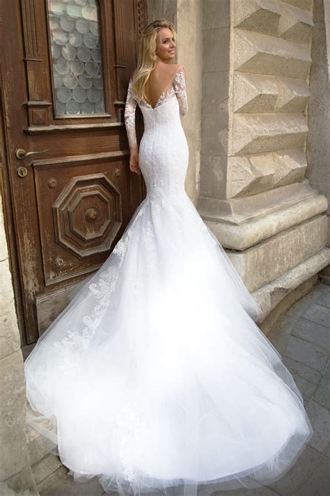 robe de mariée sirène manches longues oksana mukha paris