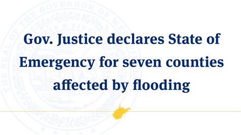 Gov Justice Declares State Of Emergency For Seven Counties Affected By