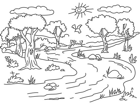 Elementos Da Natureza Para Colorir