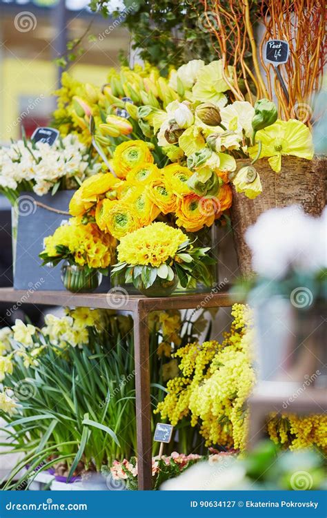 Outdoor Flower Market In Paris France Stock Image Image Of Green