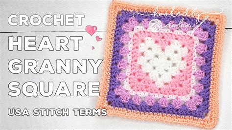 Crochet Heart Granny Square 💕 Unicorn Dreams Blanket Cal Youtube