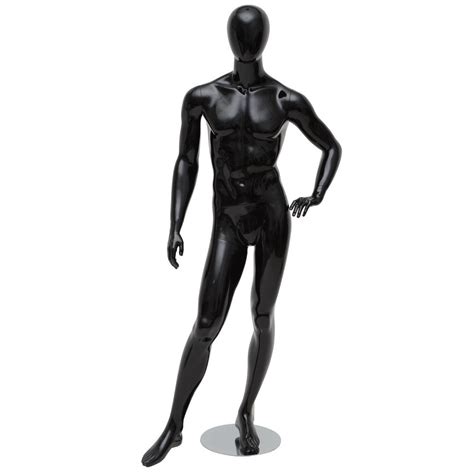 Hand On Hip Black Abstract Male Mannequin