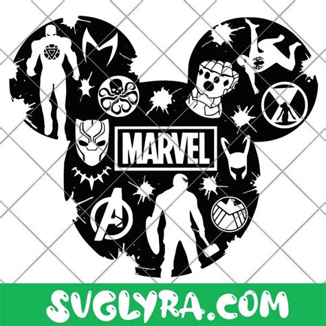 Marvel Mouse Svg, Marvel Mickey Svg, Marvel Svg, Disney Svg | Marvel
