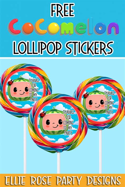 Print on 8.5 x 11 white cardstock or matte photo paper. Free Cocomelon Lollipop Swirl Stickers ...