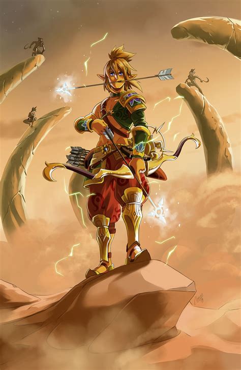Legend Of Zelda Breath Of The Wild Art Link In Gerudo Desert Voe