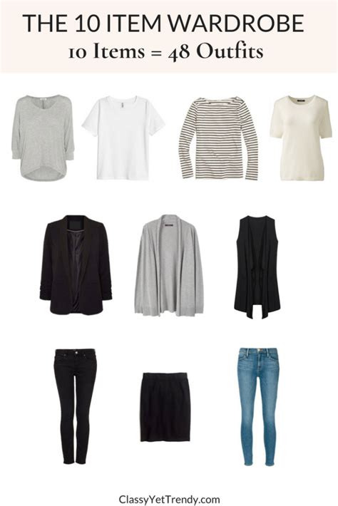 The 10 Item Wardrobe Makes 48 Outfits Tw 132 Classy Yet Trendy