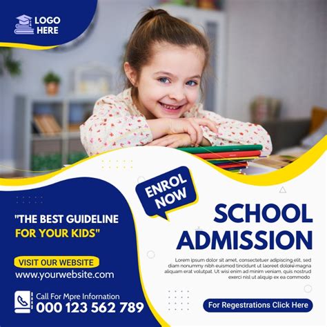 School Admission Template Postermywall