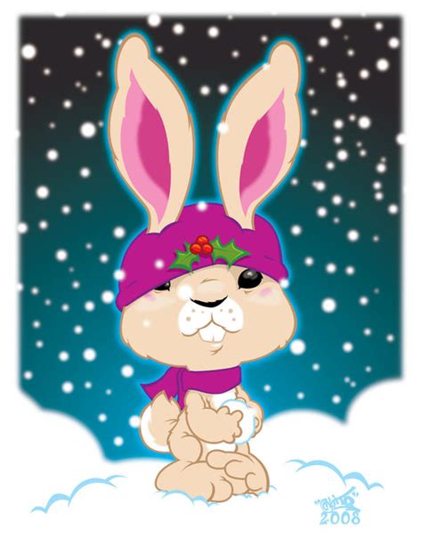 Snow Bunny By Kwestone On Deviantart