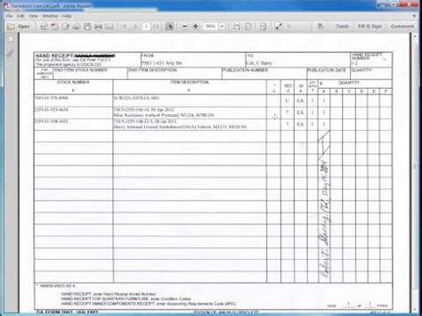 How To Fill Out A 2062 Hand Receipt