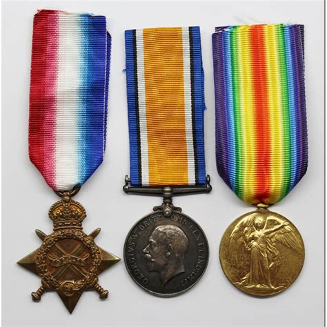 Ww1 1914 15 Star British War And Victory Medal Trio Pte E Moore