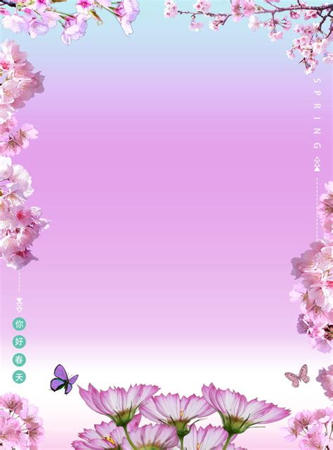 Beautiful Gradient Flower Border Background Design Wallpaper Image For