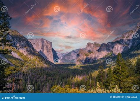 Summer Sunrise At Yosemite National Park California United States