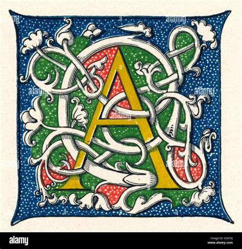 Illuminated letter A Stock Photo - Alamy