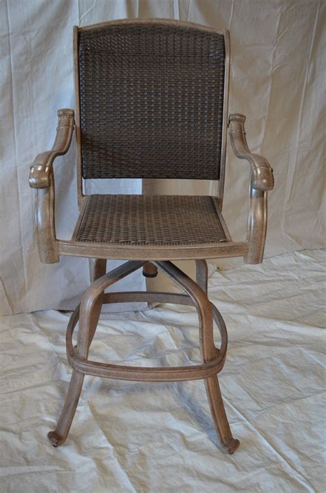 Stools are 29 inches high with the seating surface. Santa Clara Outdoor Patio Swivel Bar Stools Cast Aluminum ...