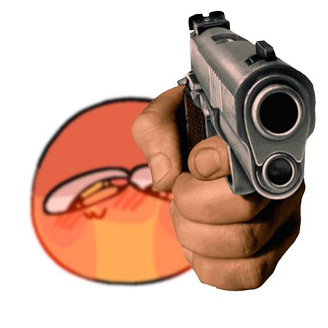 Cursed Emoji With Gun Meme