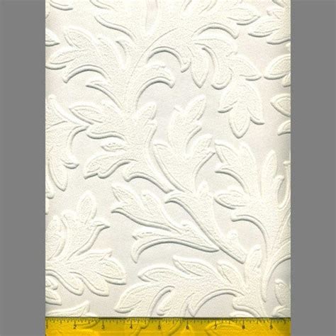 Anaglypta Premium Textured Vinyl High Leaf Floral Paintable Wallpaper